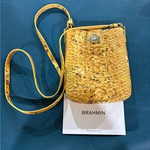 Brahmin Vibrant Yellow Crossbody Bag